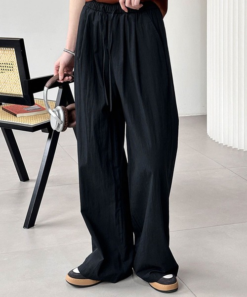 aimoha（アイモハ）の「シンプルワイドパンツ（その他パンツ・レディース・チョコ/ブラック/オフホワイト・MEDIUM/LARGE/SMALL）」の10枚目の写真