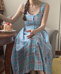 Twinkle;pm | チェック柄ノースリーブワンピース(ワンピース)