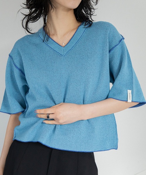 【美品未使用】cft. ダブルフェイスカバーニット　リバーシブルニット ダブルフェイスリバーシブルニット（ニット/セーター）｜VACANCY