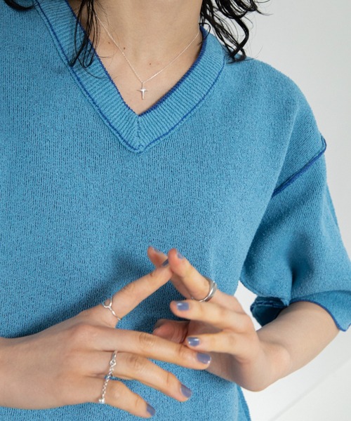 【美品未使用】cft. ダブルフェイスカバーニット　リバーシブルニット ダブルフェイスリバーシブルニット（ニット/セーター）｜VACANCY