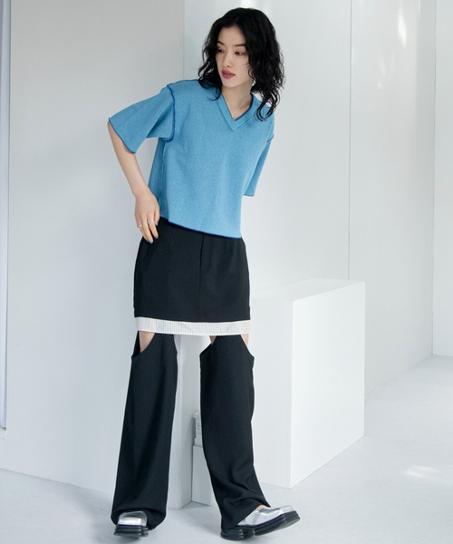 【美品未使用】cft. ダブルフェイスカバーニット　リバーシブルニット ダブルフェイスリバーシブルニット（ニット/セーター）｜VACANCY