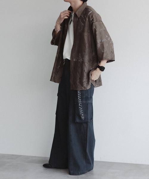 epnok（エプノック）の「バギーワイドカーゴフレアデニム（デニムパンツ・メンズ・ブラック系その他/グレイッシュブルー/ダークブルー/ライトインディゴブルー・SMALL/MEDIUM/LARGE）」の17枚目の写真