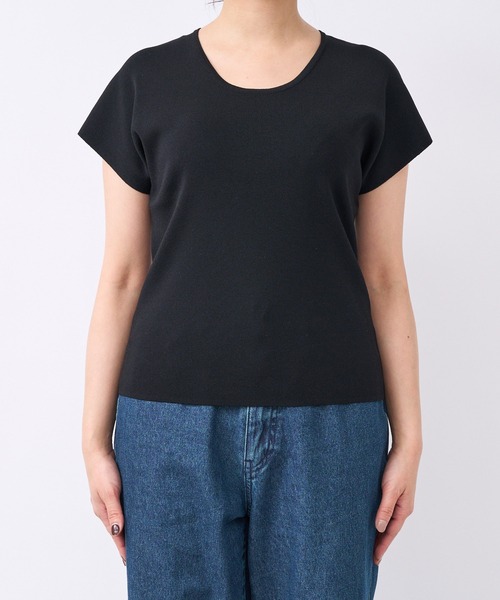 RIVE DROITE（リヴドロワ）の「クールタッチUネックフレンチニット（ニット/セーター・レディース・ブラック/ブラウン/オフホワイト・FREE）」の21枚目の写真