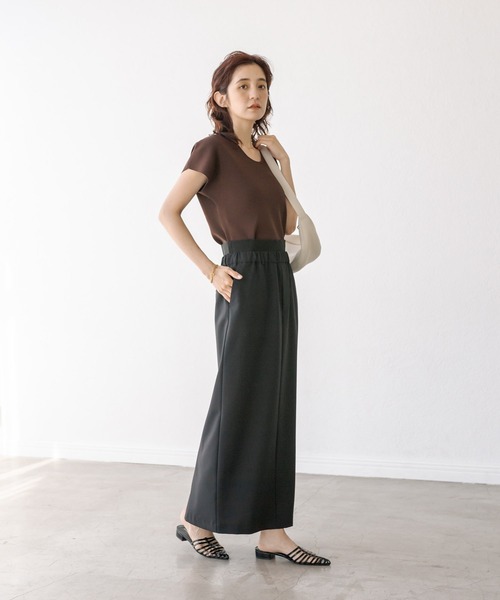 RIVE DROITE（リヴドロワ）の「クールタッチUネックフレンチニット（ニット/セーター・レディース・ブラック/ブラウン/オフホワイト・FREE）」の14枚目の写真