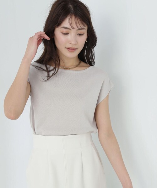 NATURAL BEAUTY BASIC（ナチュラルビューティーベーシック）の「◇総針ベーシックシリーズ　ボートネックニット（ニット/セーター・レディース・ブラック/オフホワイト/ブルー/ピンク・FREE）」の17枚目の写真
