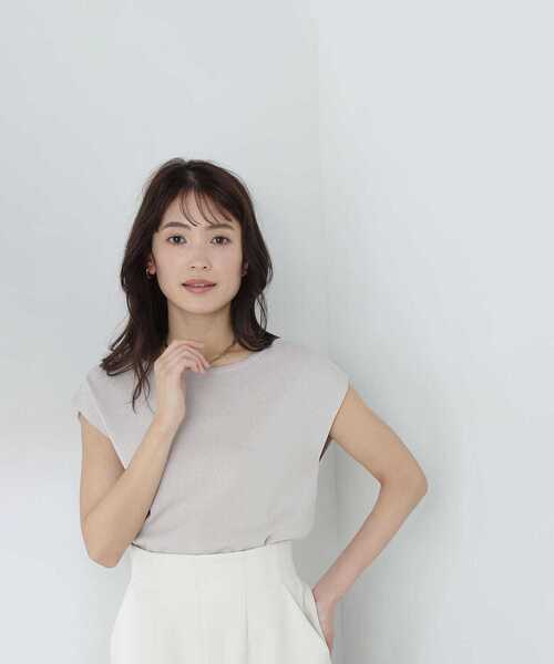 NATURAL BEAUTY BASIC（ナチュラルビューティーベーシック）の「◇総針ベーシックシリーズ　ボートネックニット（ニット/セーター・レディース・ブラック/オフホワイト/ブルー/ピンク・FREE）」の15枚目の写真