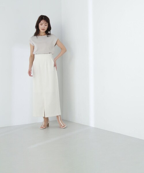 NATURAL BEAUTY BASIC（ナチュラルビューティーベーシック）の「◇総針ベーシックシリーズ　ボートネックニット（ニット/セーター・レディース・ブラック/オフホワイト/ブルー/ピンク・FREE）」の14枚目の写真