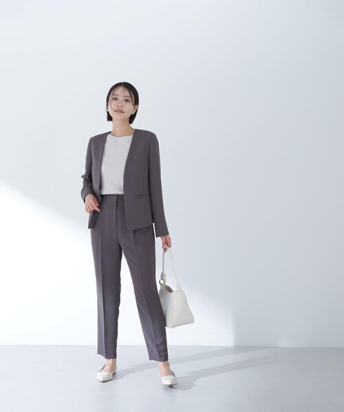 NATURAL BEAUTY BASIC（ナチュラルビューティーベーシック）の「◇総針ベーシックシリーズ　ボートネックニット（ニット/セーター・レディース・ブラック/オフホワイト/ブルー/ピンク・FREE）」の10枚目の写真