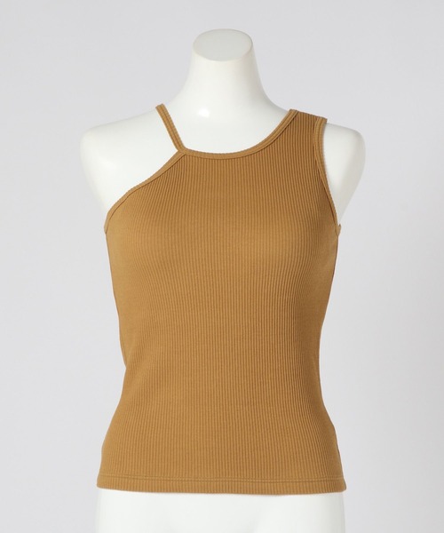 タグ㈲♡GOLDS♡ビジューバックル付きゴールドチェーン♡配色キャミ