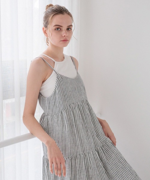 bijorie(ビジュリィ)の「【bijorie】カップ付きアシメアメスリ/NEW BASIC 24SS(タンクトップ・レディース・ブラック/オフホワイト/キャメル・M/L/LG)」の22枚目の写真