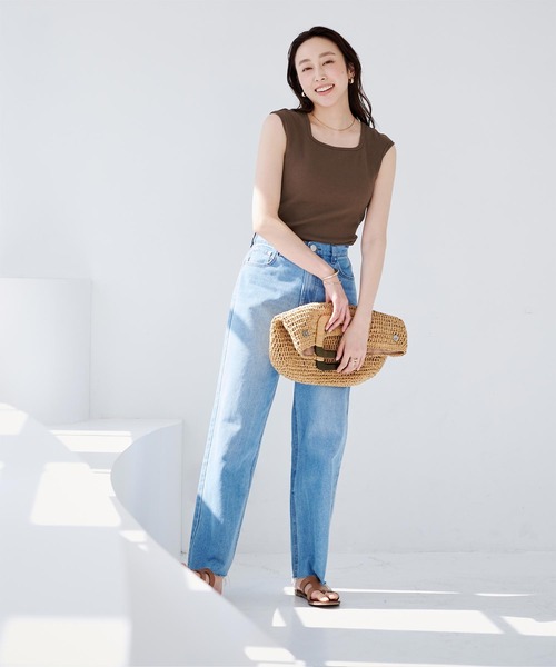 UR'S（ユアーズ）の「カップ付スクエアネックトップス/タンクトップ（タンクトップ・レディース・ブラック/ブラウン/ホワイト/ピンク・S/L/M）」の19枚目の写真