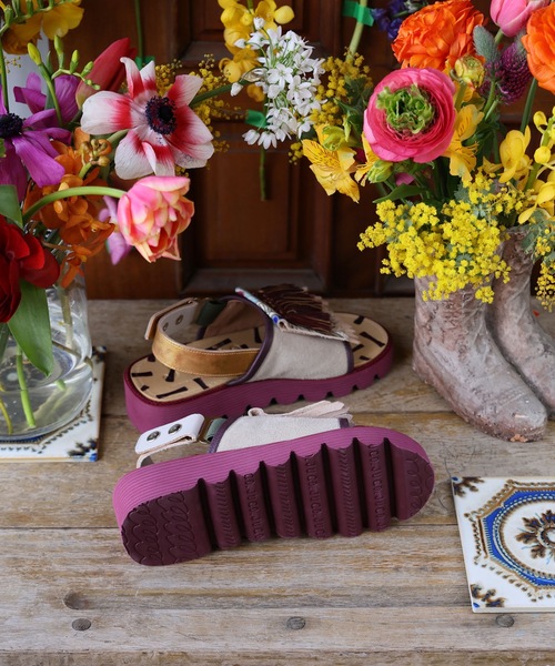 JUCO.（ジュコ）の「フラワーベットサンダル（サンダル・レディース・ボルドー・24.5cm/23.5cm/22.5cm）」の7枚目の写真