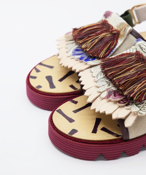 JUCO.（ジュコ）の「フラワーベットサンダル（サンダル・レディース・ボルドー・24.5cm/23.5cm/22.5cm）」の10枚目の写真