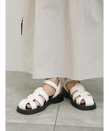 Samansa Mos2 blue | 厚底グルカサンダル(ドレスシューズ)