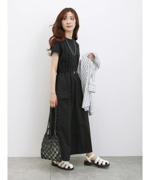 Samansa Mos2 blue（サマンサモスモスブルー）の「厚底グルカサンダル（ドレスシューズ・レディース・ブラック/オフホワイト・L/M）」の7枚目の写真