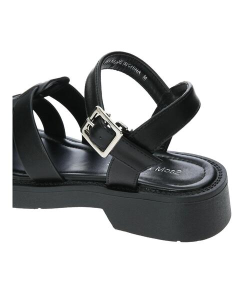 Samansa Mos2 blue（サマンサモスモスブルー）の「厚底グルカサンダル（ドレスシューズ・レディース・ブラック/オフホワイト・L/M）」の20枚目の写真