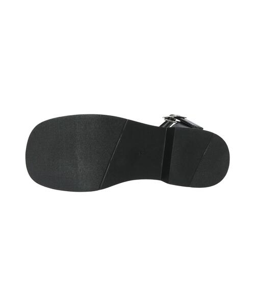 Samansa Mos2 blue（サマンサモスモスブルー）の「厚底グルカサンダル（ドレスシューズ・レディース・ブラック/オフホワイト・L/M）」の21枚目の写真