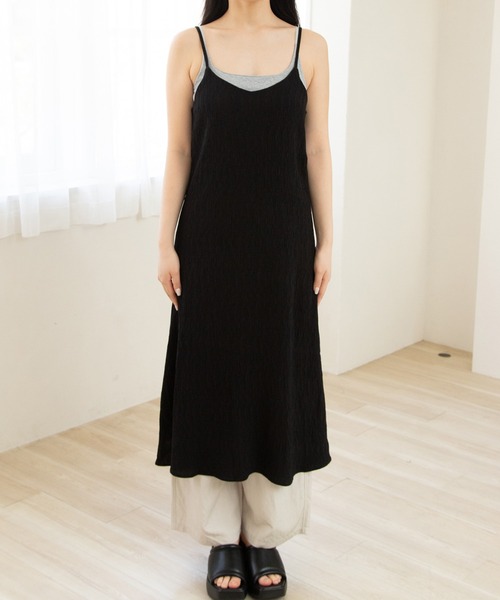 attiree(アティレー)の「楊柳ジャガードキャミワンピ(ワンピース・レディース・ホワイト/ベージュ/パープル/ブラック・FREE)」の22枚目の写真