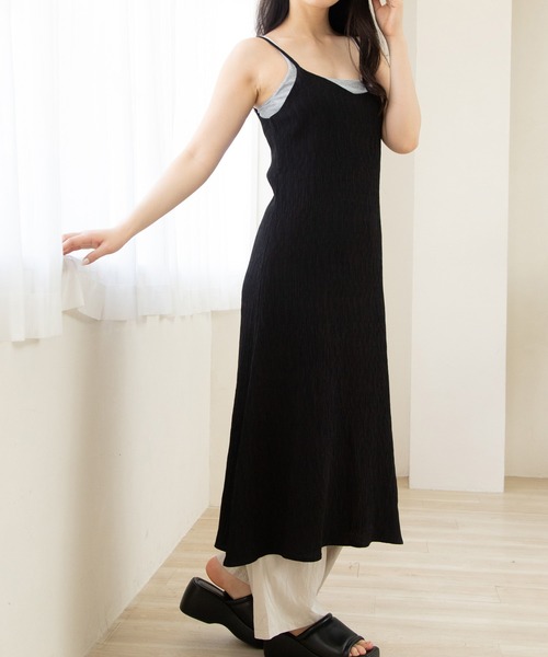 attiree(アティレー)の「楊柳ジャガードキャミワンピ(ワンピース・レディース・ホワイト/ベージュ/パープル/ブラック・FREE)」の21枚目の写真