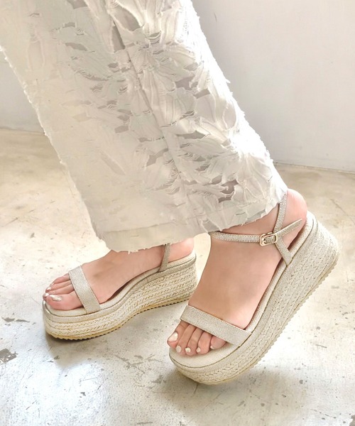 【直営・関税送料込】Celine ソワール サンダル / イ 厚底ジュートソールサンダル/41224（サンダル）｜ORiental