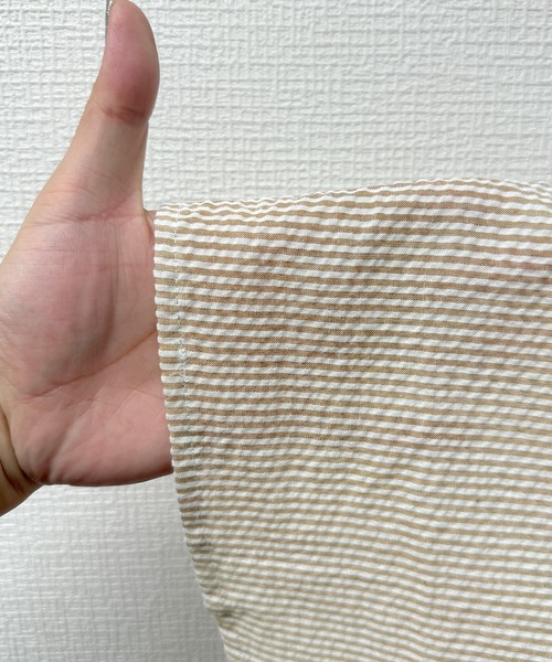 junoah（ジュノア）の「サッカー素材ロングシャツワンピース【ペチスカートセット】（シャツワンピース・レディース・ライトブルー/ベージュ/ネイビー・X-LARGE/LARGE/MEDIUM）」の19枚目の写真