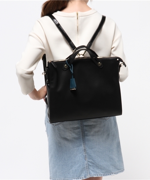 PAPILLONNER（パピヨネ）の「【WEB限定価格】スクエアボストンリュック（バックパック/リュック・レディース・ベージュ/ブラック/ボルドー・FREE）」の15枚目の写真