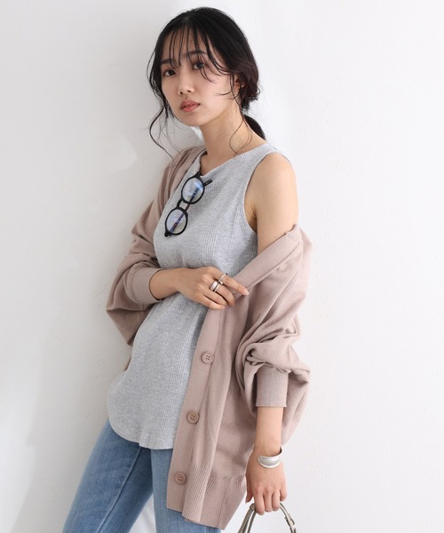 ElegChic(エレグシック)の「キーネックドルマンカーディガン(カーディガン/ボレロ・レディース・ブラック/グレイッシュベージュ/オフホワイト/ネイビー・M/XL/4L)」の3枚目の写真