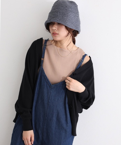 ElegChic(エレグシック)の「キーネックドルマンカーディガン(カーディガン/ボレロ・レディース・ブラック/グレイッシュベージュ/オフホワイト/ネイビー・M/XL/4L)」の6枚目の写真