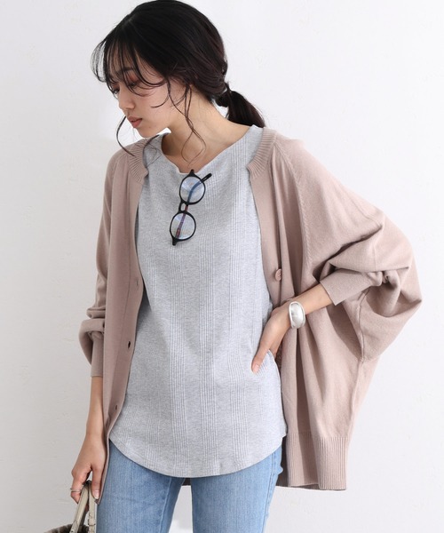 ElegChic(エレグシック)の「キーネックドルマンカーディガン(カーディガン/ボレロ・レディース・ブラック/グレイッシュベージュ/オフホワイト/ネイビー・M/XL/4L)」の19枚目の写真