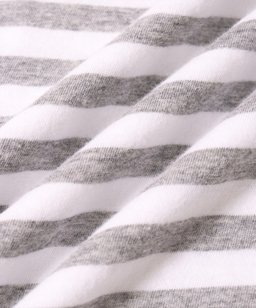 BAYBLO（ベイブロ）の「(BE)ボーダー ラウンドヘム レイヤード ロング タンクトップ（タンクトップ・メンズ・グレー×ホワイト/ブラック×ホワイト・FREE）」の12枚目の写真