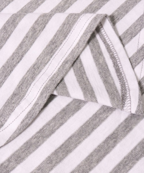 BAYBLO（ベイブロ）の「(BE)ボーダー ラウンドヘム レイヤード ロング タンクトップ（タンクトップ・メンズ・グレー×ホワイト/ブラック×ホワイト・FREE）」の13枚目の写真