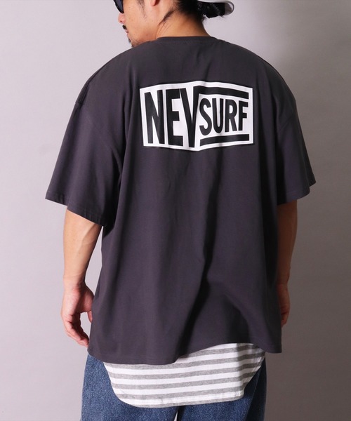 BAYBLO（ベイブロ）の「(BE)ボーダー ラウンドヘム レイヤード ロング タンクトップ（タンクトップ・メンズ・グレー×ホワイト/ブラック×ホワイト・FREE）」の6枚目の写真