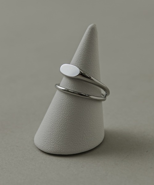 SMELLY（スメリー）の「ダブルラインリング（リング・メンズ・シルバー・18）」の3枚目の写真