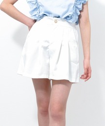 タックフレアショートパンツ