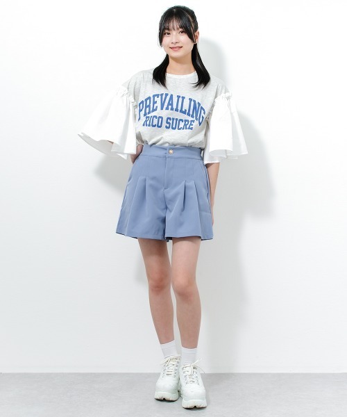 RiCO SUCRE(リコシュクレ)の「タックフレアショートパンツ(その他パンツ・キッズ・ブラック/サックスブルー/オフホワイト・160/130/140/165/150)」の19枚目の写真