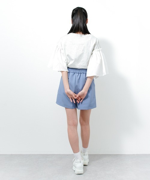 RiCO SUCRE(リコシュクレ)の「タックフレアショートパンツ(その他パンツ・キッズ・ブラック/サックスブルー/オフホワイト・160/130/140/165/150)」の20枚目の写真