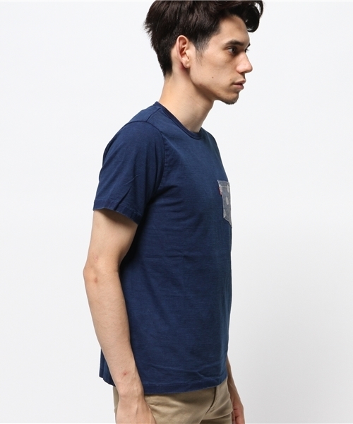 Denime（ドゥニーム）の「INDIGO DYE PK TEE（Tシャツ/カットソー・メンズ・インディゴブルー・MEDIUM/SMALL/LARGE）」の3枚目の写真