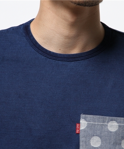 Denime（ドゥニーム）の「INDIGO DYE PK TEE（Tシャツ/カットソー・メンズ・インディゴブルー・MEDIUM/SMALL/LARGE）」の5枚目の写真