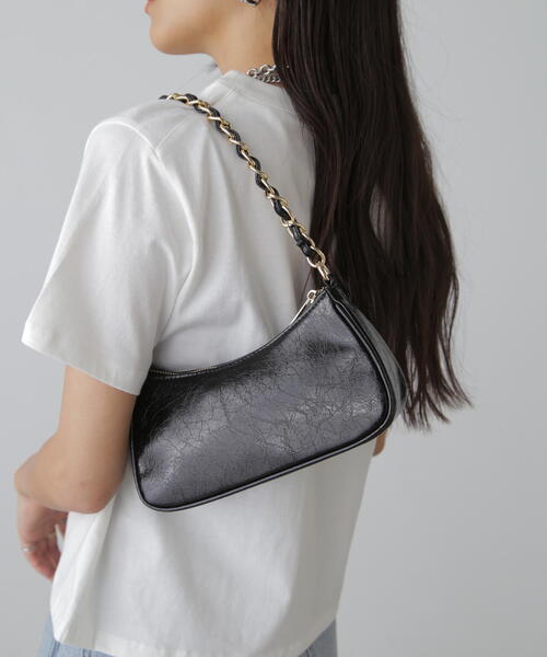 FREE'S MART（フリーズマート）の「◆ベーシックカーブバッグ（トートバッグ・レディース・ブラック/ベージュ・ﾌﾘ-）」の7枚目の写真