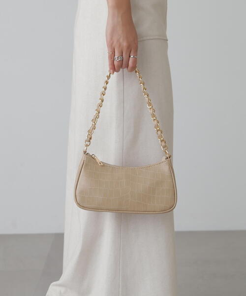 FREE'S MART（フリーズマート）の「◆ベーシックカーブバッグ（トートバッグ・レディース・ブラック/ベージュ・ﾌﾘ-）」の8枚目の写真