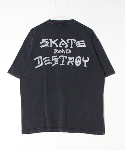 【ムラサキスポーツ限定】THRASHER/スラッシャー 半袖Tシャツ ブランドロゴ ピグメント加工 THMM-24SMSST01（Tシャツ/カットソー）｜THRASHER（スラッシャー）