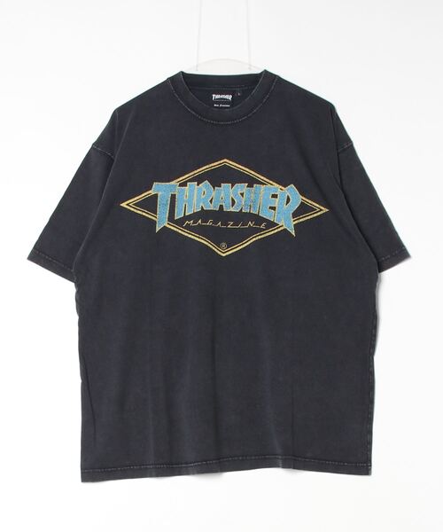 【ムラサキスポーツ限定】THRASHER/スラッシャー 半袖Tシャツ ブランドロゴ ピグメント加工 THMM-24SMSST01（Tシャツ/カットソー）｜THRASHER（スラッシャー）