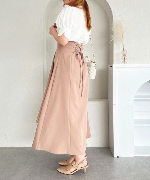 セール】ハイウエストドレープスカート【ZOZOTOWN限定アイテム