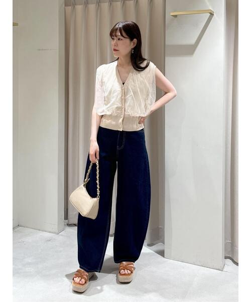 前後2wayチュールレイヤードノースリーブニット セール 20%OFF】前後2wayチュールレイヤードノースリーブニット