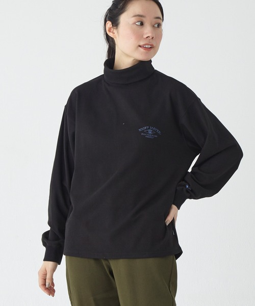 KRIFF MAYER Lady's Collection(クリフメイヤーレディースコレクション)の「もちのびタートルネックロンT(Tシャツ/カットソー・レディース・ブルーグリーン/ブラック/グレー/ナチュラル/カラフル/ブラウン・LARGE/MEDIUM)」の2枚目の写真