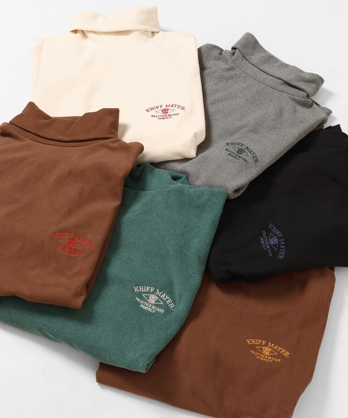 KRIFF MAYER Lady's Collection(クリフメイヤーレディースコレクション)の「もちのびタートルネックロンT(Tシャツ/カットソー・レディース・ブルーグリーン/ブラック/グレー/ナチュラル/カラフル/ブラウン・LARGE/MEDIUM)」の11枚目の写真