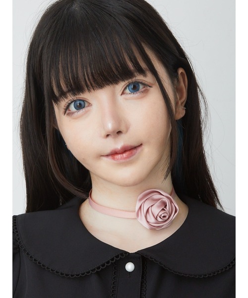 Ank Rouge（アンクルージュ）の「サテンローズチョーカー（チョーカー・レディース・ブラック/ホワイト/ピンク・FREE）」の4枚目の写真