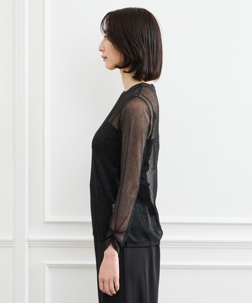 AIMER（エメ）の「プチハイネックラメトップス（Tシャツ/カットソー・レディース・ブラック・LARGE/MEDIUM）」の13枚目の写真