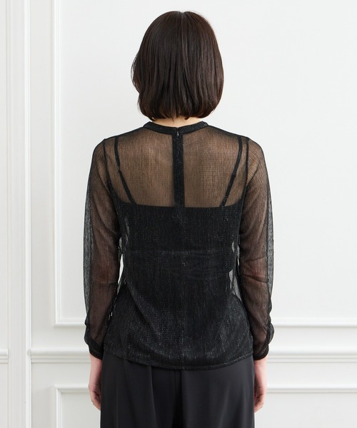 AIMER（エメ）の「プチハイネックラメトップス（Tシャツ/カットソー・レディース・ブラック・LARGE/MEDIUM）」の12枚目の写真