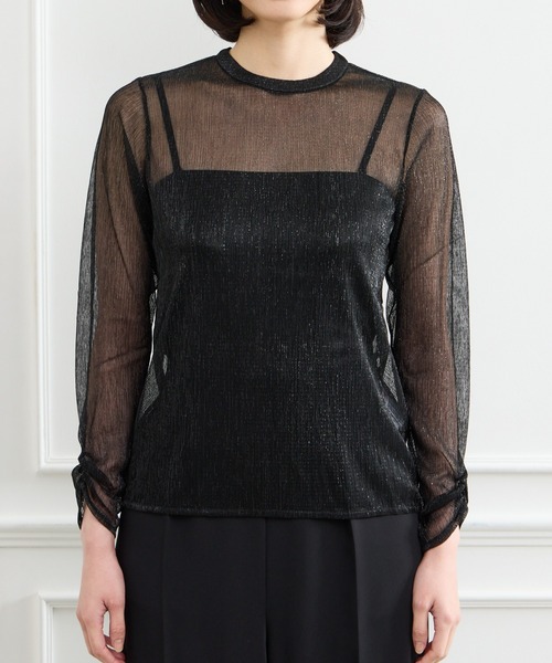 AIMER（エメ）の「プチハイネックラメトップス（Tシャツ/カットソー・レディース・ブラック・LARGE/MEDIUM）」の11枚目の写真